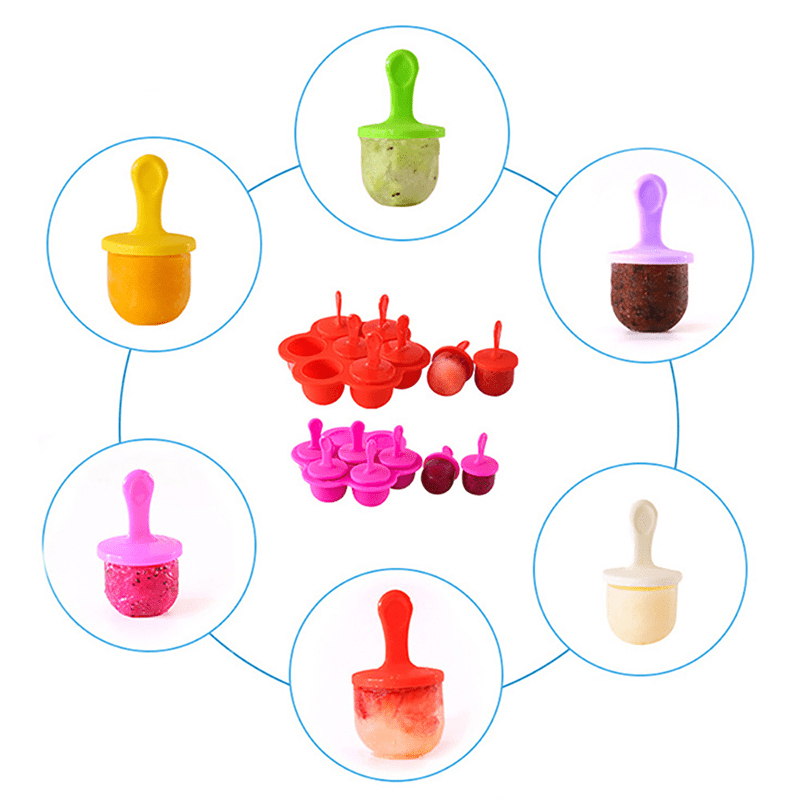 7 Holes DIY Ice Cream Pops Silicone Mold Ice Cream Ball Maker