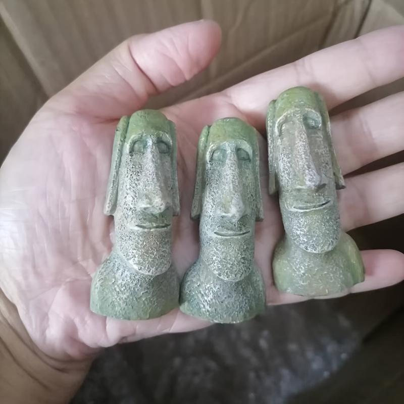Hand Painted Magnetic Easter Island Moai Stone Statue Stickers