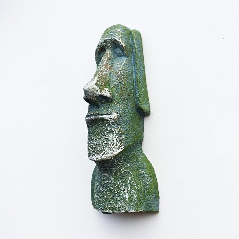 Hand Painted Magnetic Easter Island Moai Stone Statue Stickers