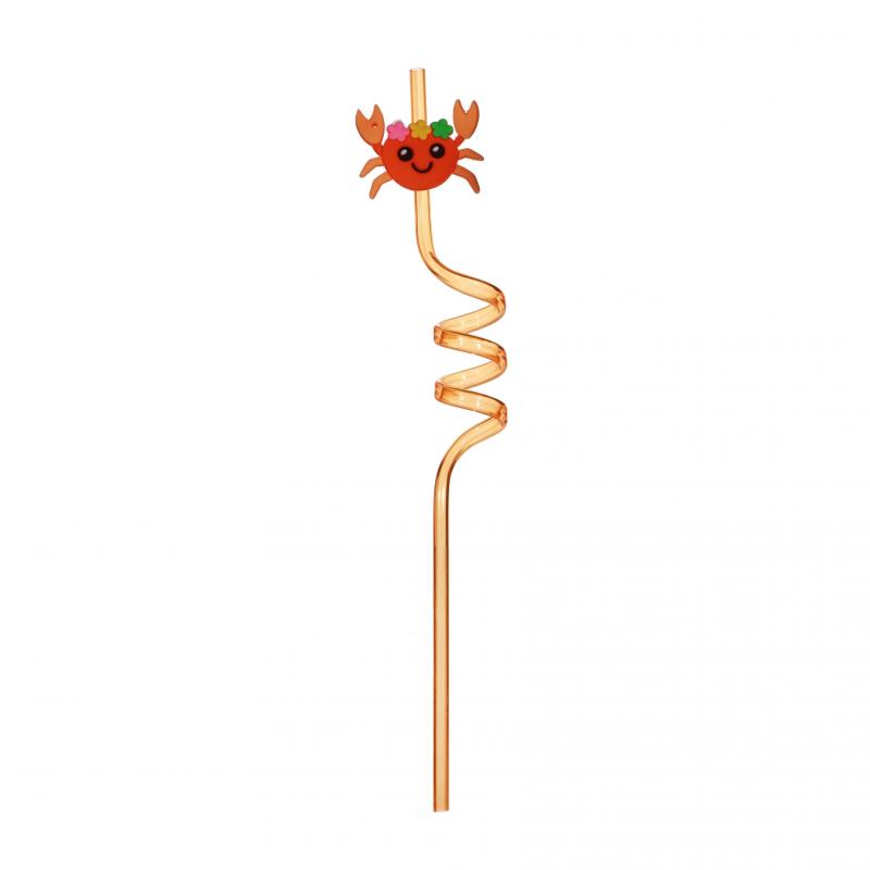8pcs Plastic Ocean Animal Party Decorative Straws