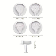 4pcs Hot Air Balloon Biscuit & Chocolate Mold Set for Creative Baking