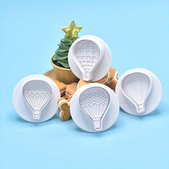 4pcs Hot Air Balloon Biscuit & Chocolate Mold Set for Creative Baking