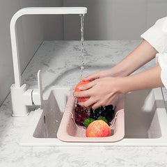 Adjustable Sink Rack Multifunctional Colander Plastic Drain Basket