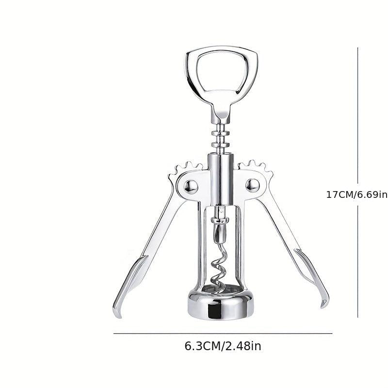 Metal Wine Corkscrew Bottle Opener, Stainless Steel Waiter Tool