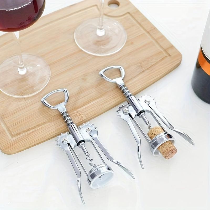 Metal Wine Corkscrew Bottle Opener, Stainless Steel Waiter Tool