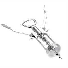 Metal Wine Corkscrew Bottle Opener, Stainless Steel Waiter Tool