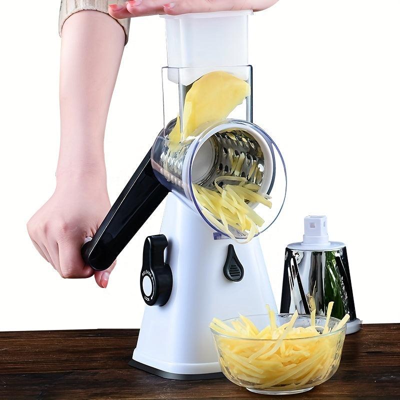 Vegetable/Fruit Slicer with Handle for Grating, Cutting, and Chopping