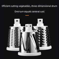 Vegetable/Fruit Slicer with Handle for Grating, Cutting, and Chopping