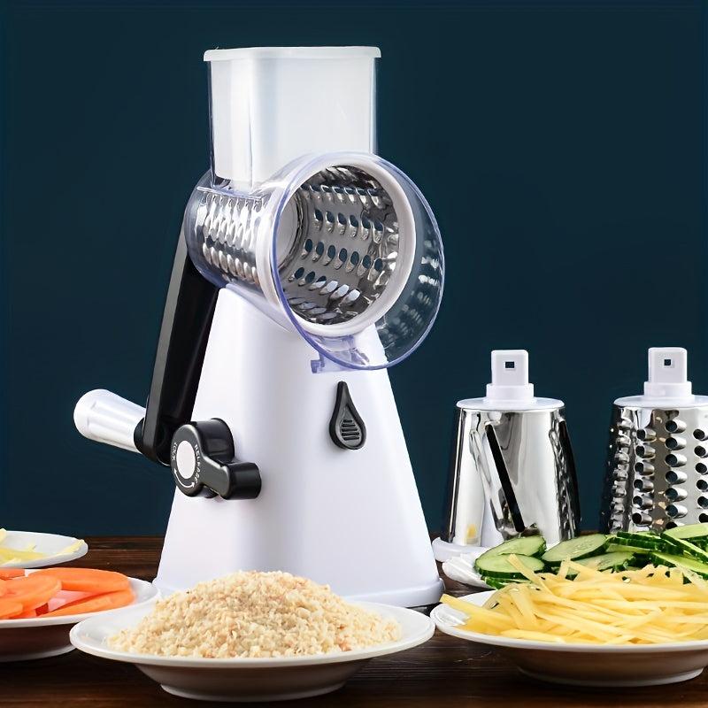 Vegetable/Fruit Slicer with Handle for Grating, Cutting, and Chopping
