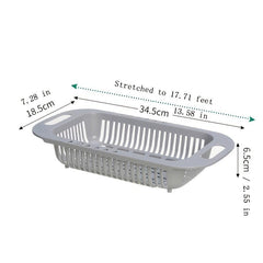 Adjustable Sink Colander Fruit Drain Basket