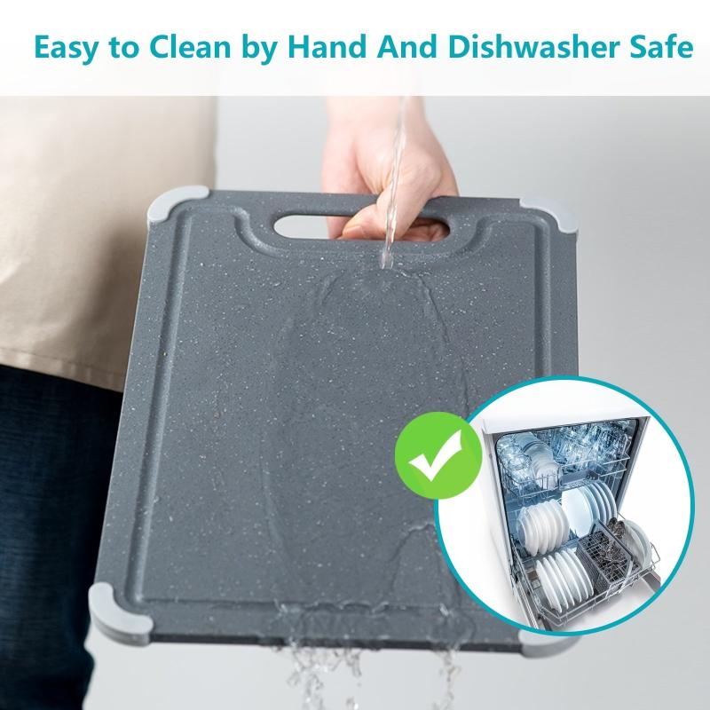 3 Pack Antibacterial Non Slip Cutting Board Set