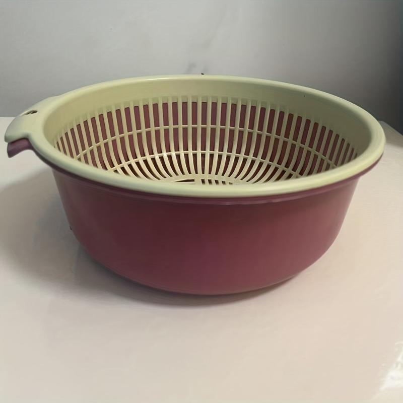 Double Layer Drain Basket Vegetable Washing Basket Colander Basket