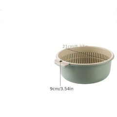 Double Layer Drain Basket Vegetable Washing Basket Colander Basket