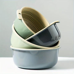 Double Layer Drain Basket Vegetable Washing Basket Colander Basket