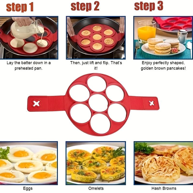 7-Cavity Frying Egg Mold Non Stick Silicone Pancake Shaper Kitchen Accessory