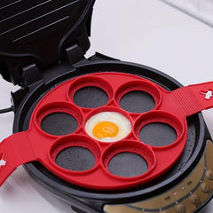 7-Cavity Frying Egg Mold Non Stick Silicone Pancake Shaper Kitchen Accessory