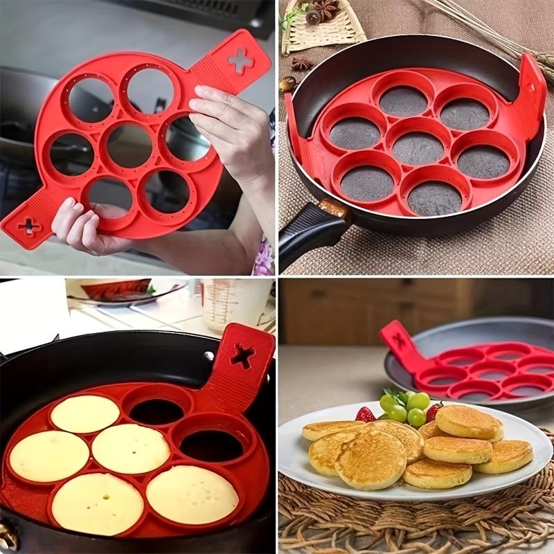 7-Cavity Frying Egg Mold Non Stick Silicone Pancake Shaper Kitchen Accessory