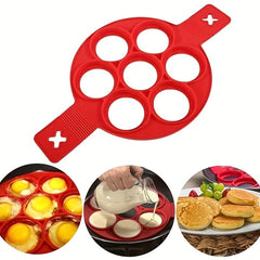 7-Cavity Frying Egg Mold Non Stick Silicone Pancake Shaper Kitchen Accessory