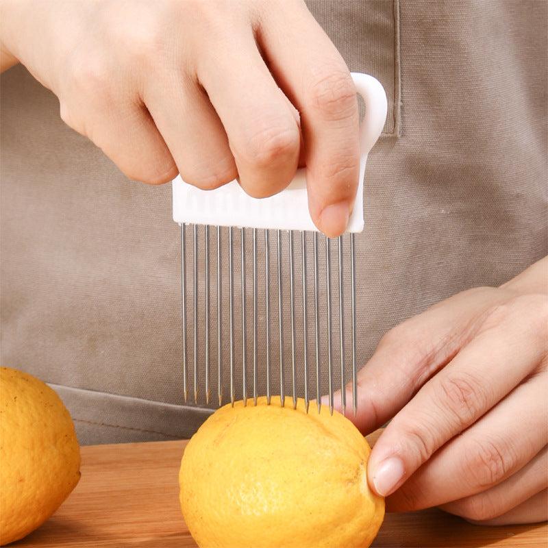 Stainless Steel Onion Slicer Holder Cutter