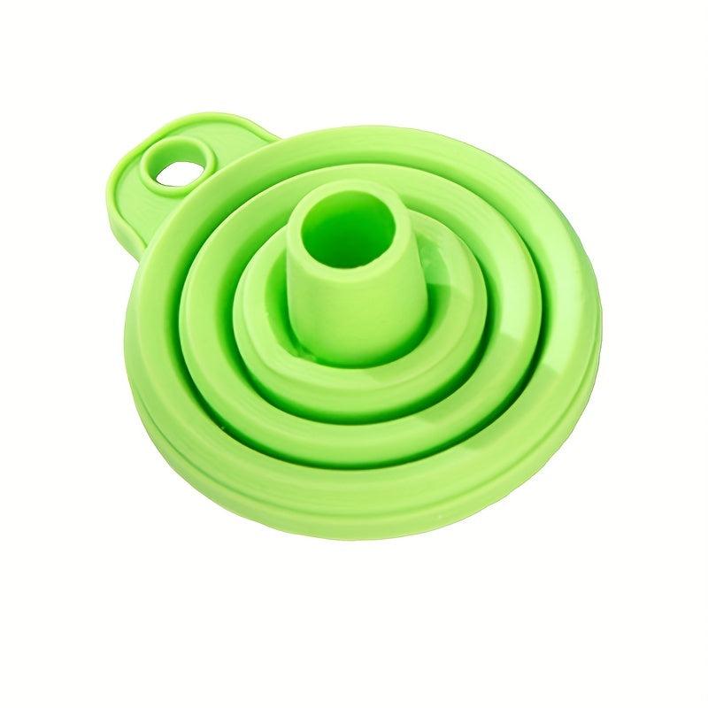 1pc Mini Funnel Collapsible Silicone Foldable For Water Liquid Kitchen Gadgets