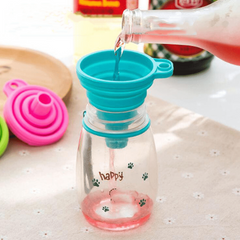 1pc Mini Funnel Collapsible Silicone Foldable For Water Liquid Kitchen Gadgets