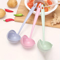 Skimmer Spoon With Filter Strainer 2 in 1 Long Handled Spoon