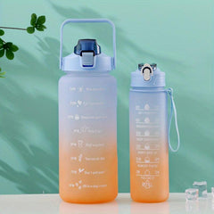 Gradient Plastic Large Capacity Water Bottle - Leak Proof Lightweight