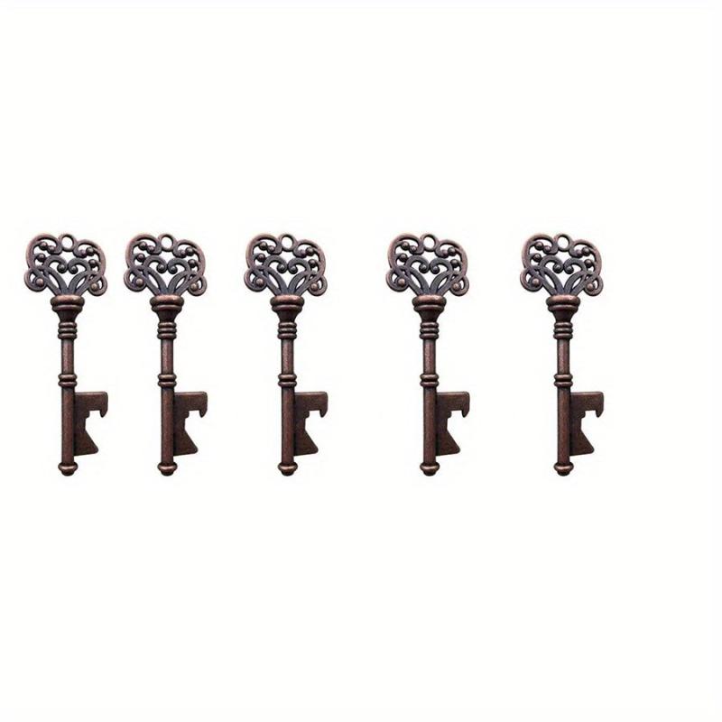 5pcs Vintage Skeleton Key Bottle Opener Gift for Parties & Beer