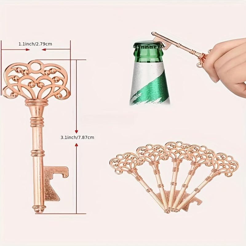 5pcs Vintage Skeleton Key Bottle Opener Gift for Parties & Beer