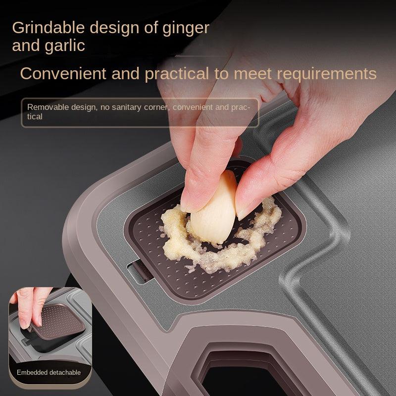 Stainless Steel Antibacterial Cutting Board Double-Sided Pattern Kitchen