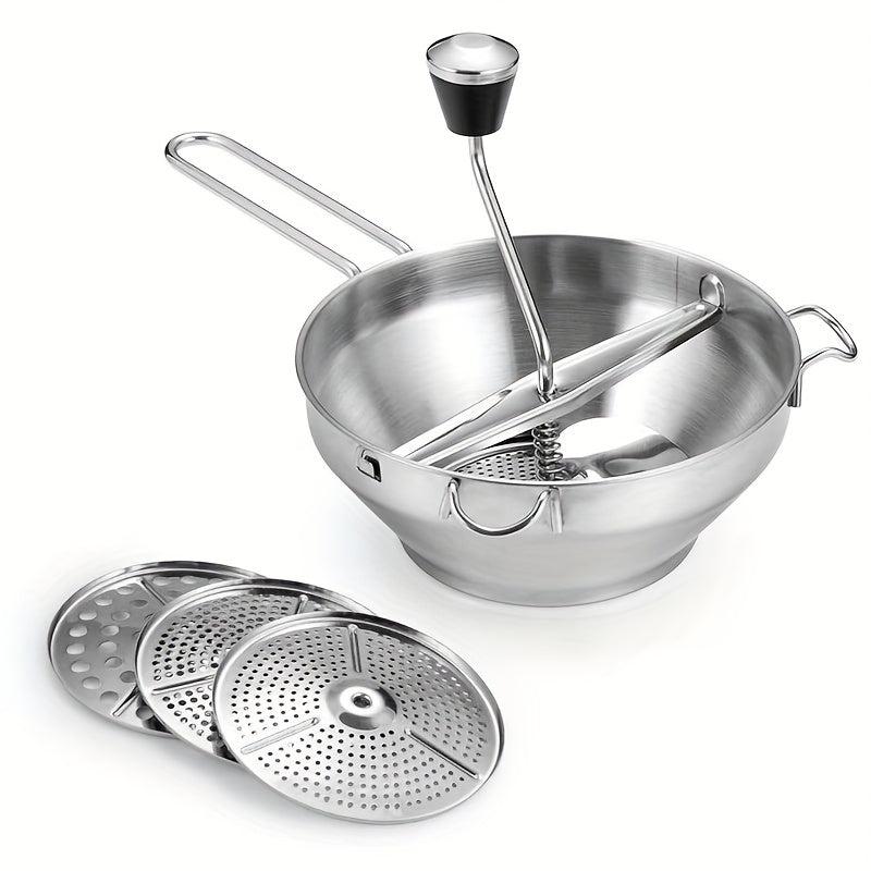 Stainless Steel Food Mill Potato Masher for Vegetables Fruits