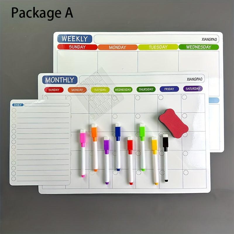 Dry Erase Fridge Magnetic Calendar Board - Refrigerator Magnetic Calendar