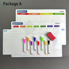 Dry Erase Fridge Magnetic Calendar Board - Refrigerator Magnetic Calendar