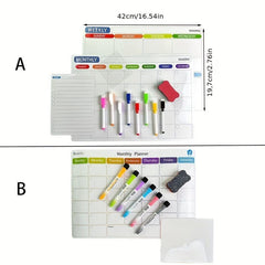 Dry Erase Fridge Magnetic Calendar Board - Refrigerator Magnetic Calendar