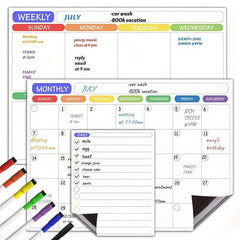Dry Erase Fridge Magnetic Calendar Board - Refrigerator Magnetic Calendar