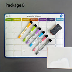 Dry Erase Fridge Magnetic Calendar Board - Refrigerator Magnetic Calendar