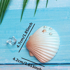 DIY Seashell & Starfish Refrigerator Magnet Stickers, Coastal Kitchen Decor