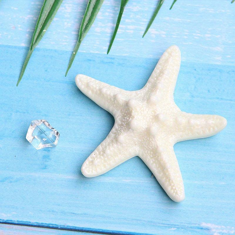 DIY Seashell & Starfish Refrigerator Magnet Stickers, Coastal Kitchen Decor