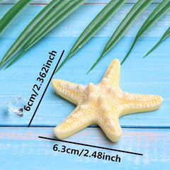 DIY Seashell & Starfish Refrigerator Magnet Stickers, Coastal Kitchen Decor