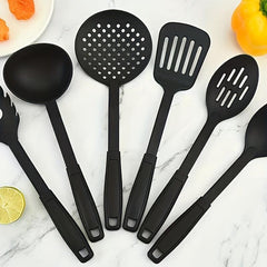 6pcs Nylon Cooking Utensil Set Safe Non Stick Kitchen Turner Spatula Spoon