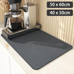 Absorbent Coffee Maker Mat for Countertops Stain Resistant Spill Proof