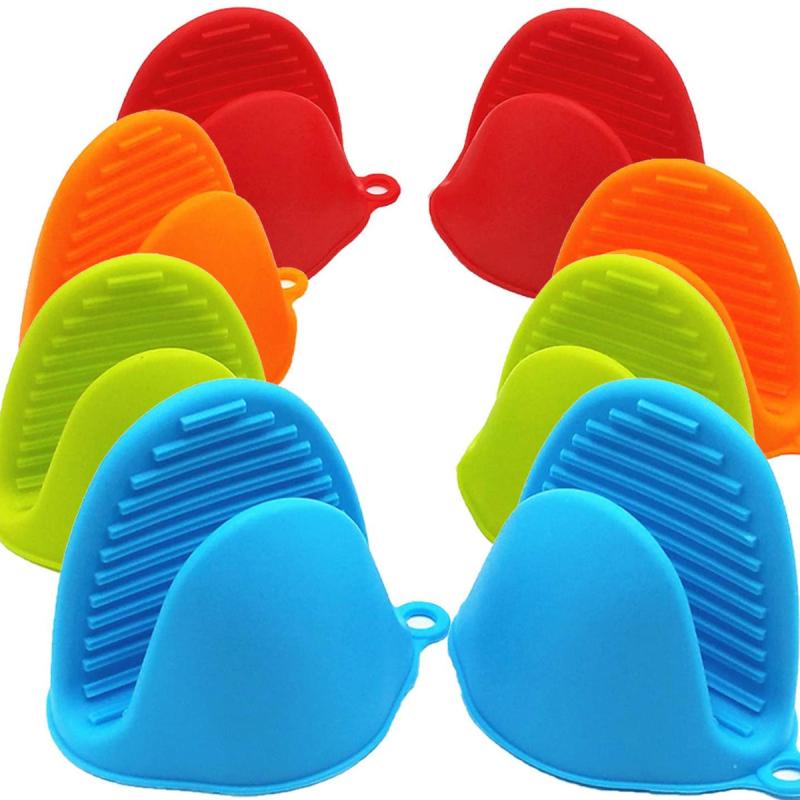 2pcs Silicone Oven Mitt Cooking Pinch Kitchen Waterproof Heat Resistant