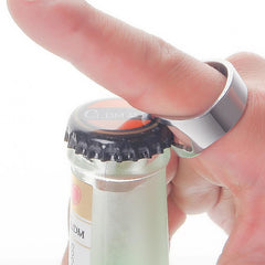 Stainless Steel Finger Ring Beer Bottle Opener Mini 22MM Portable Cap Remover