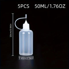 5pcs Portable Condiment Squeeze Bottles for Outdoor Camping BBQ Home Kitchen