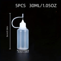 5pcs Portable Condiment Squeeze Bottles for Outdoor Camping BBQ Home Kitchen