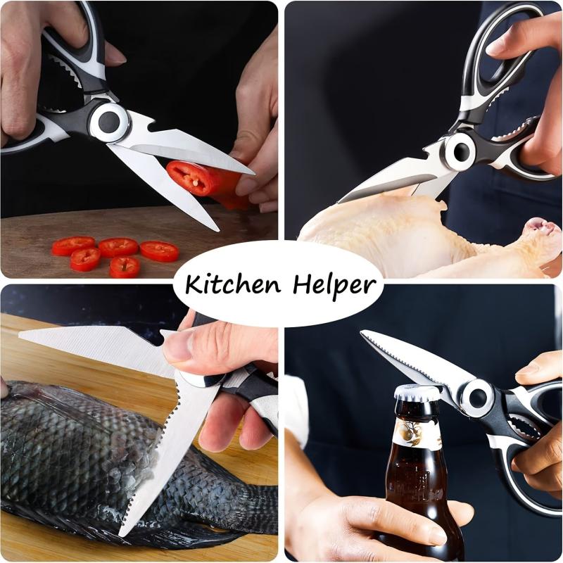 2 Pack Heavy Duty Kitchen Scissors Stainless Steel Utility Scissors