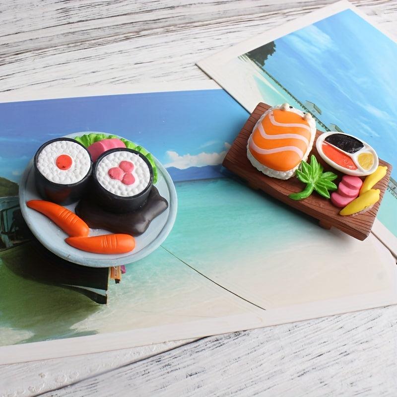 4pcs 3D Sushi Fridge Magnets Kitchen Decor & Birthday Gift