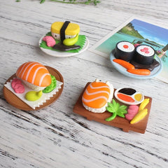 4pcs 3D Sushi Fridge Magnets Kitchen Decor & Birthday Gift