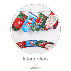 2pcs Christmas Oven Mitts And Pot Holder Set Heat Resistant Gloves