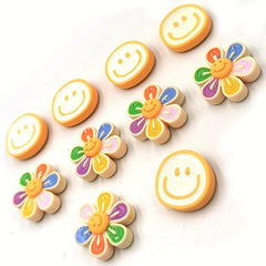 10pcs Flower Smile Magnet Stickers Small Flower Washing Machine Whiteboard Deco